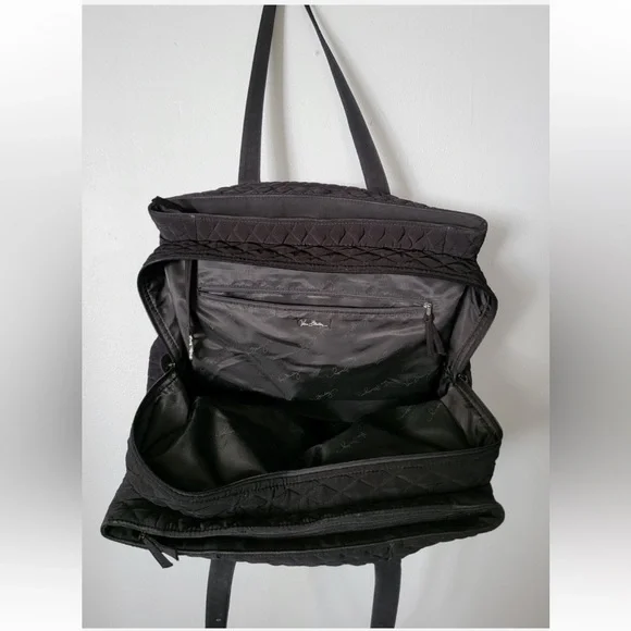 Vera Bradley Black Quilted Weekender Tote - Picture 10 of 12